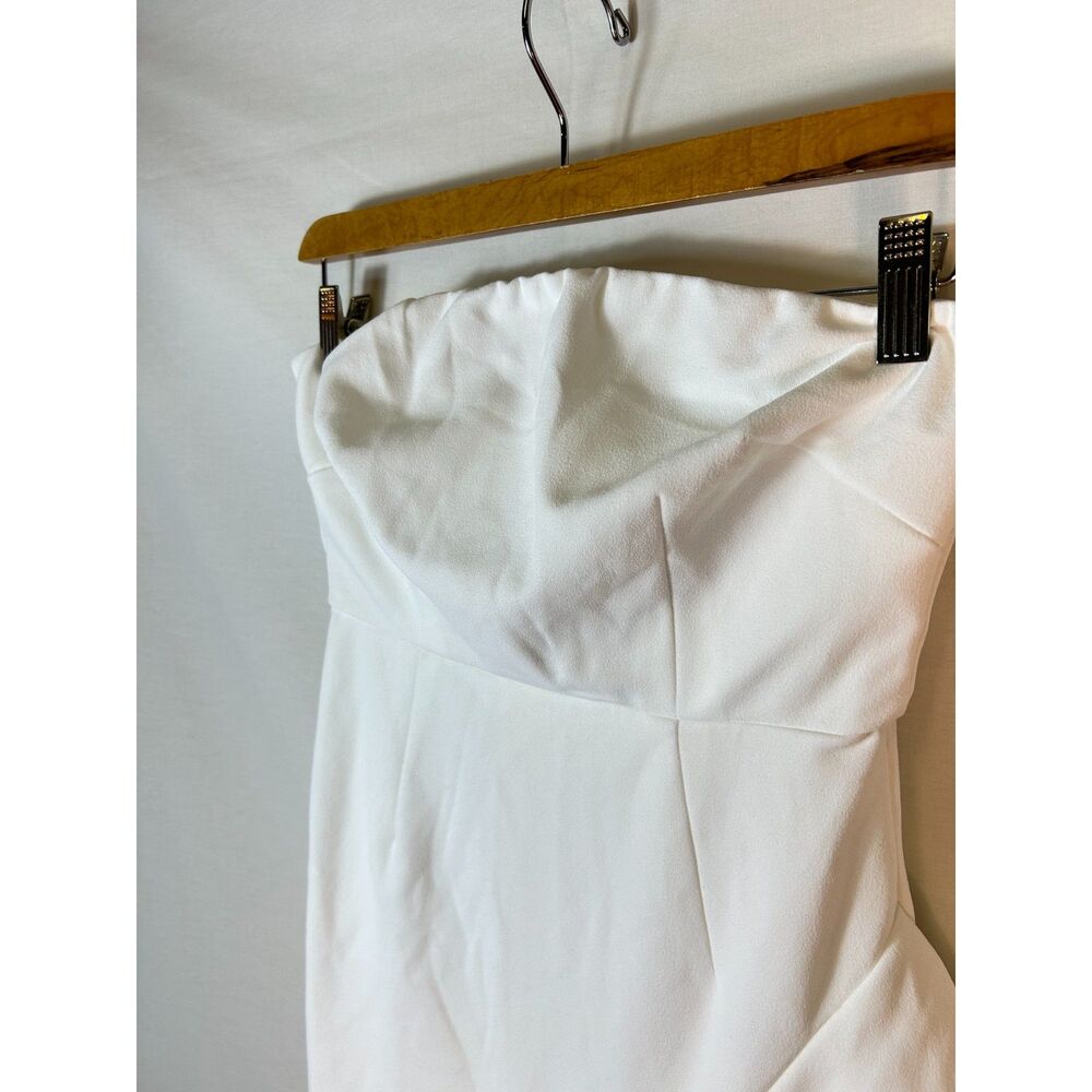 Selfie Leslie Women's NWOT Corby White Ruffle Strapless Bandeau Dress Size M - Picture 5 of 16